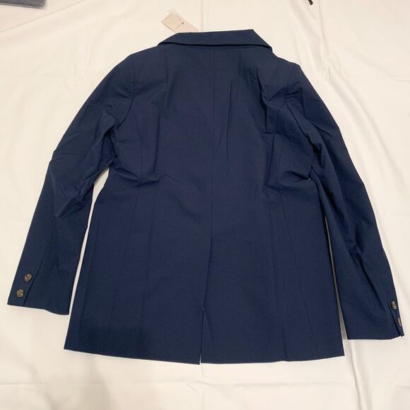 NWT Malbon Golf Woman Sz 4 Yasmeen Blazer Jacket Stretch Embroidered Logo Navy - Picture 2 of 7